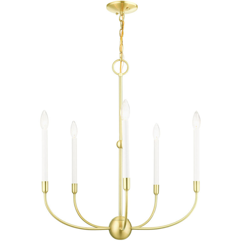 Lustre classique à 5 lumières de style bougie Fahland