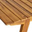 Table de salle à manger d'extérieur en bois massif de 69 po