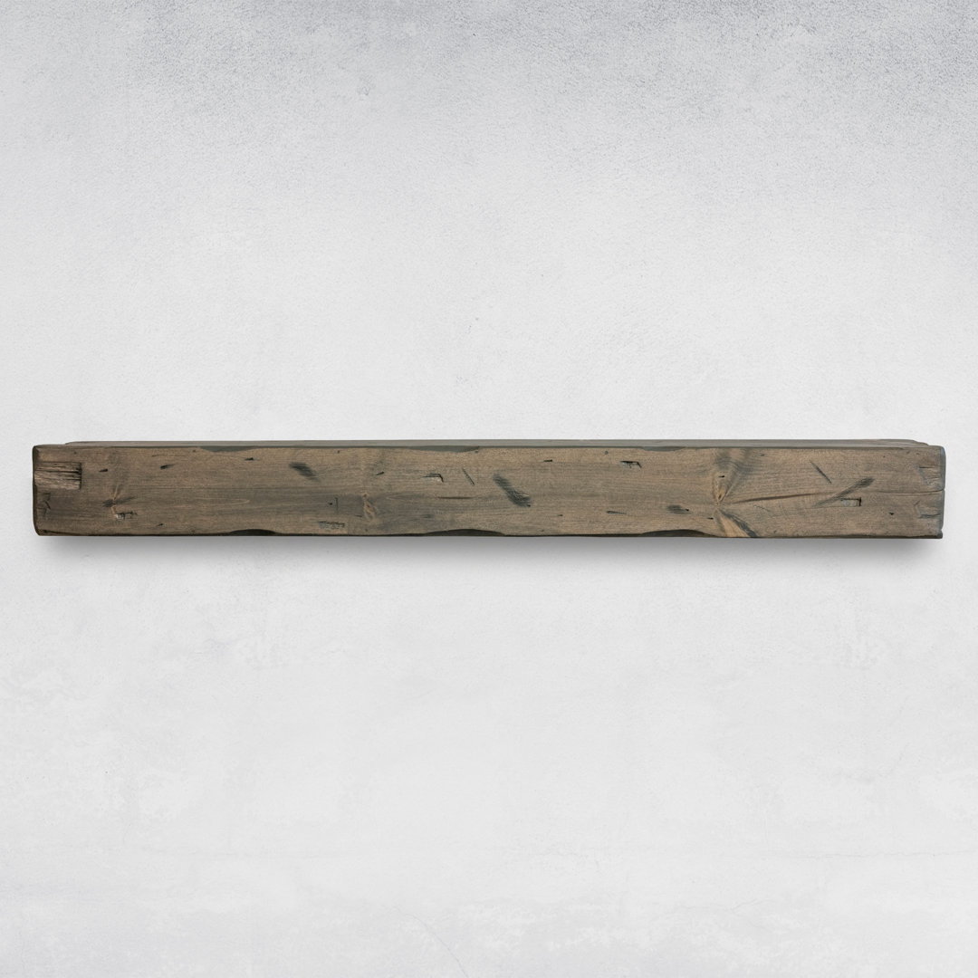 Distressed Fireplace Mantel, Rustic Loon Peak® Shelf 
