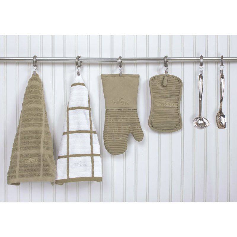 All-Clad 4-Piece Potholder and Oven Mitt Set, Much