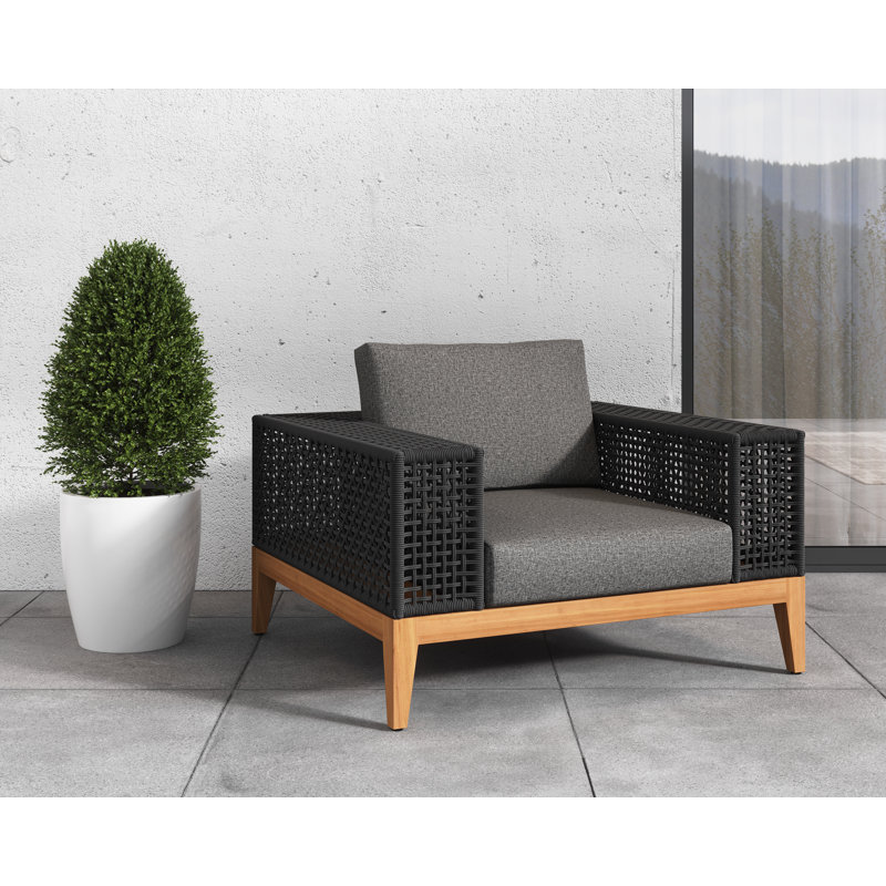 Salerno Outdoor Lounge Chair, Dark Gray