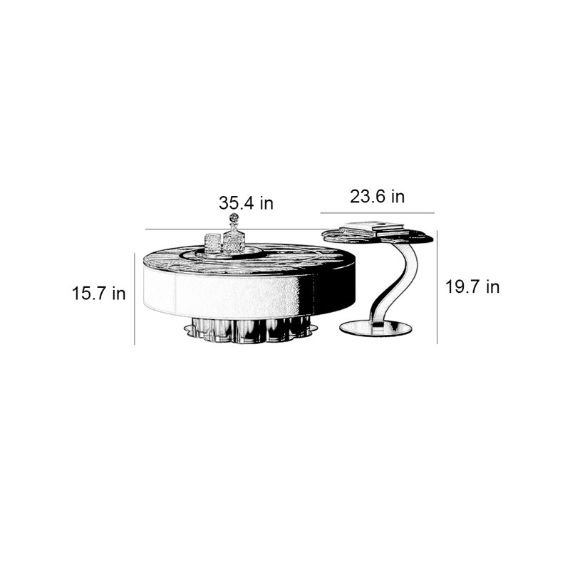 Light luxury creative round coffee table
