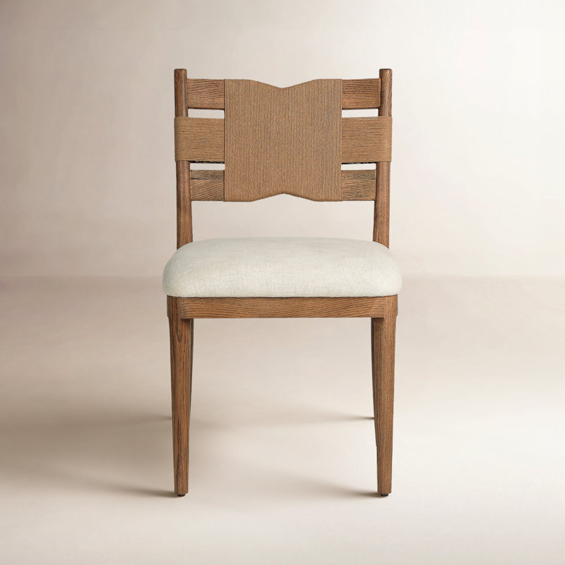 Tova Upholstered Dining Chair, Light Buff/Natural