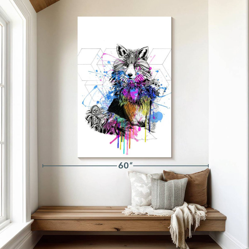 Fox Illustration, 51" H x 34" W