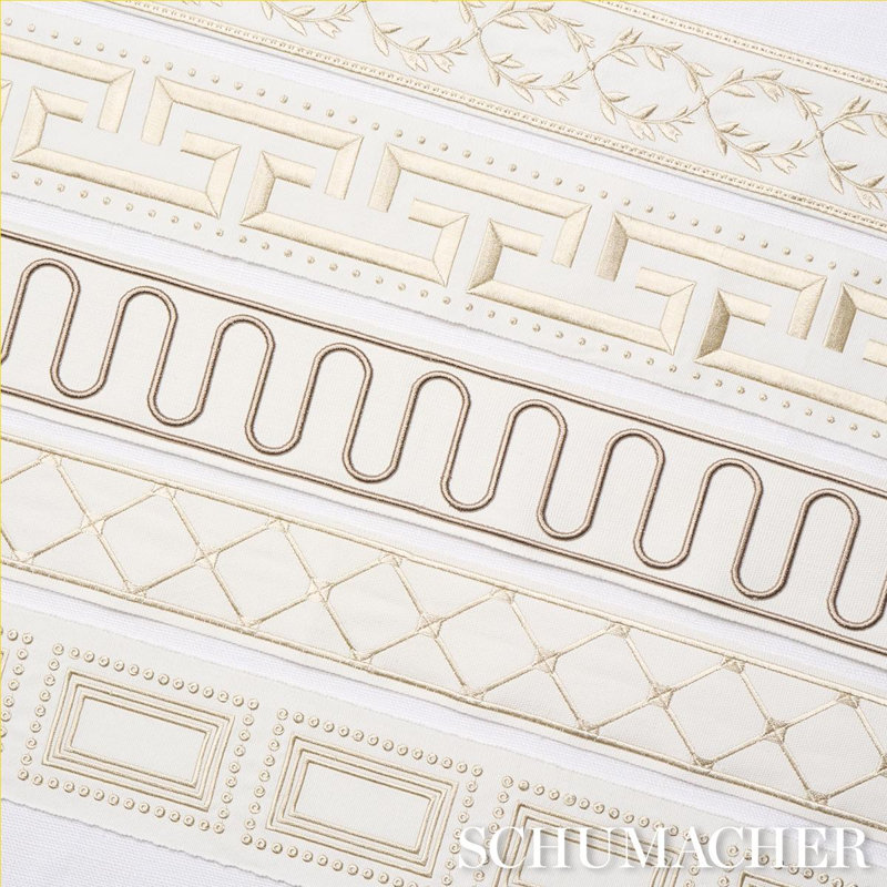 Schumacher X Paloma Contreras Margo Fret Trim, Ivory
