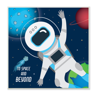 To Space and Beyond, comète bleue, astronaute, vague - impression