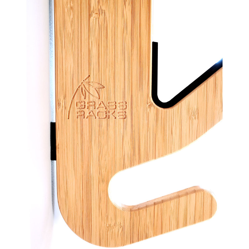 Porte-skis mural - série Hallstein, 2 étages, Bambou