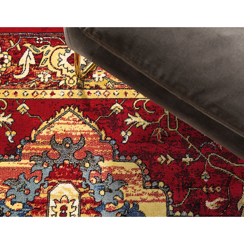 Tapis oriental rouge Angeliya, Rectangle 4 pi x 6 pi