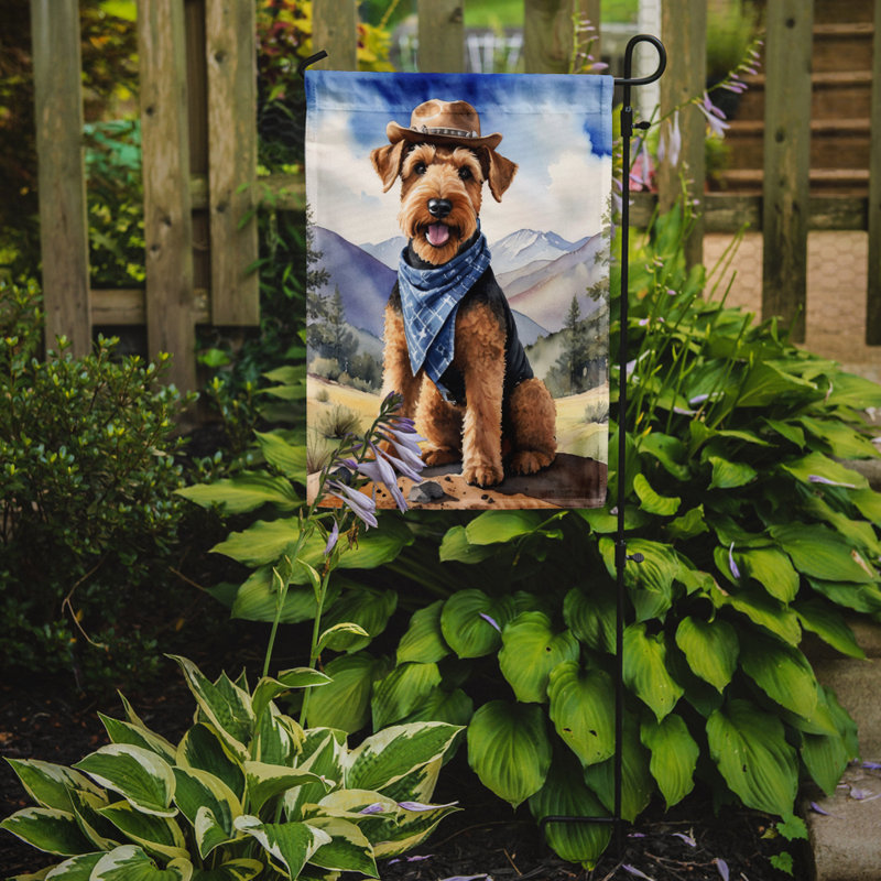 Drapeau Cowboy Welcome Garden, Terrier brun