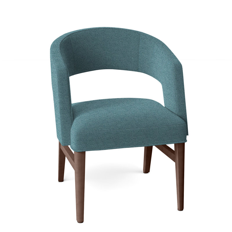 Chaise avec accoudoirs Bryant, Noyers, 8789 Turquoise