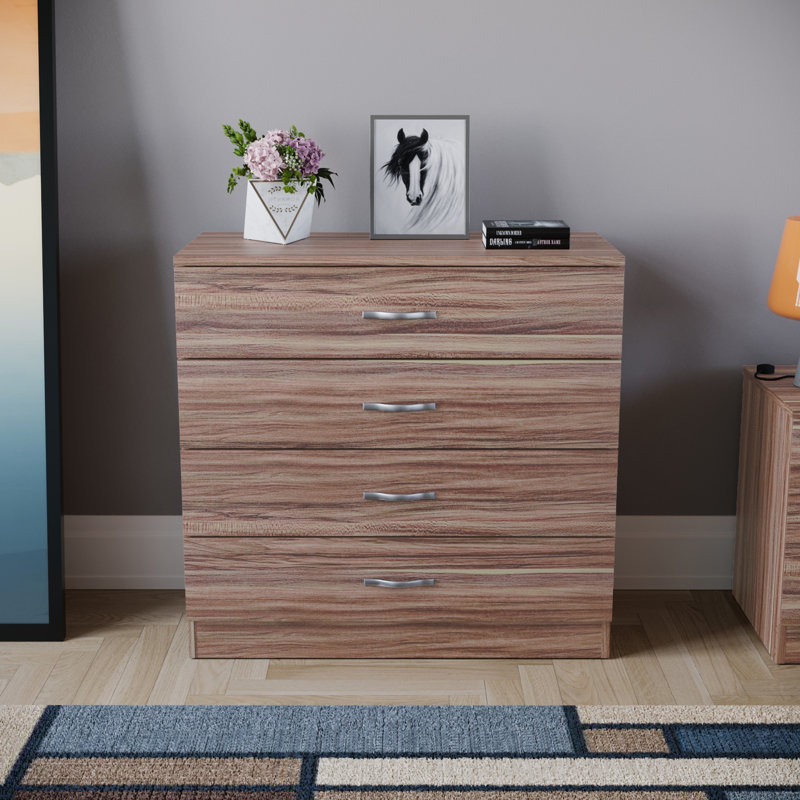 Maybery 4 Drawer Chest, Walnut