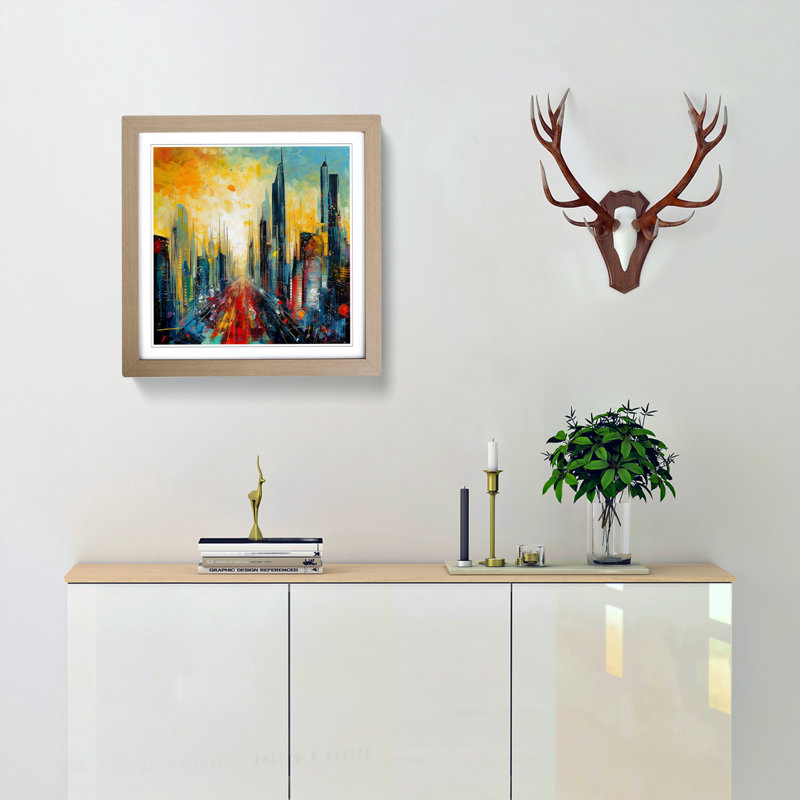 Single Picture Frame Print on Wood, Oak