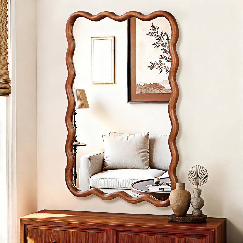Miroir décoratif rectangulaire, 36,01 po x 24,01 po, Yellow Brown
