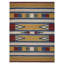 Tapis kilim en laine tissés à la main et tissés à plat à la main - 4 pi x 6 pi, rectangulaire, multicolore, design moderne contemporain, tapis faits à la main pour le salon, la chambre à coucher-27436314