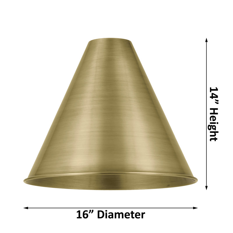 Edison Cone 1 - Light Single Pendant, Matte Black, Antique Copper, 18.75" H x 16" W x 16" D