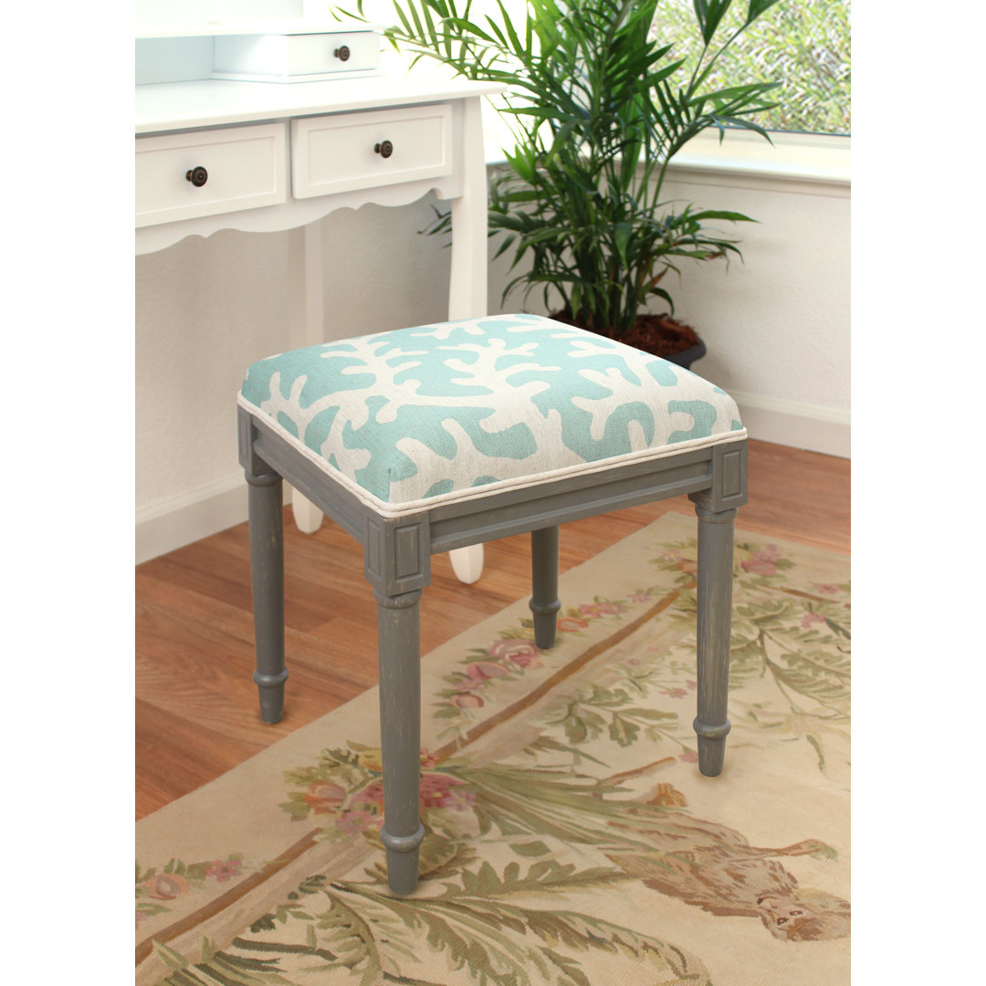 Coral Solid Wood Accent Stool 123 Creations 