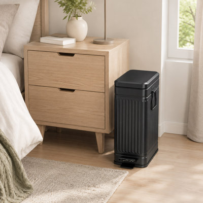 2.6 Gallon Stainless Steel Trash Can with Soft Close Lid and Pedal