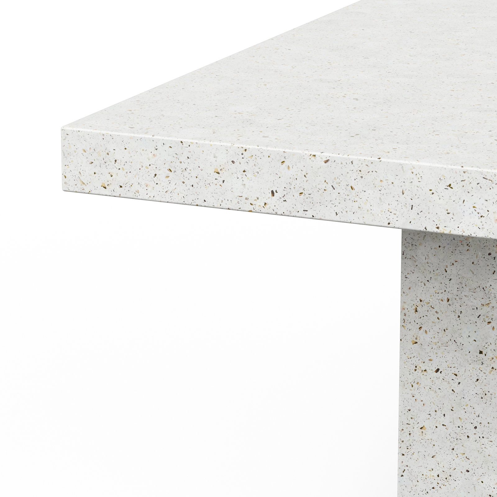 Kareen Dining Table, Counter Table (36.25" Height), Ivory Terrazzo