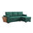 Upholstered Corner Sofa with Throw-491255495