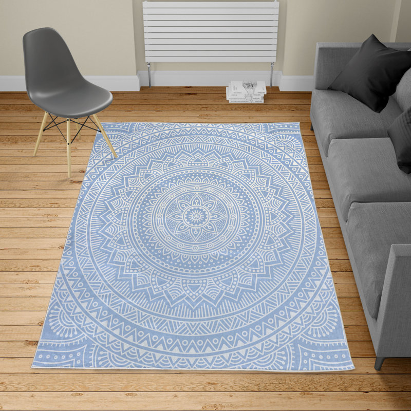Tapis bleu lavande, Rectangle 5 pi 2 po x 7 pi 6 po
