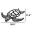 Décoration murale tortue de plongée en métal