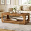 Table basse en bois massif avec rangement pour le salon