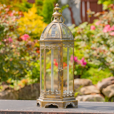 20.5in. Tall Belladonna Gothic Revival Iron/Glass Terrarium