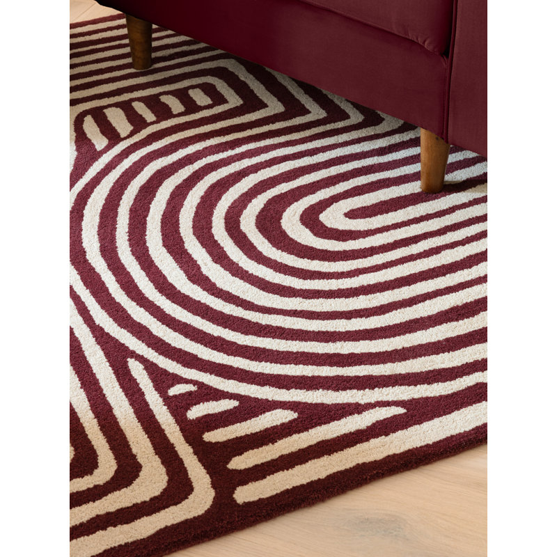 Gina Geometric Wool Hand Tufted Area Rug, Rectangle  160 x 230 cm