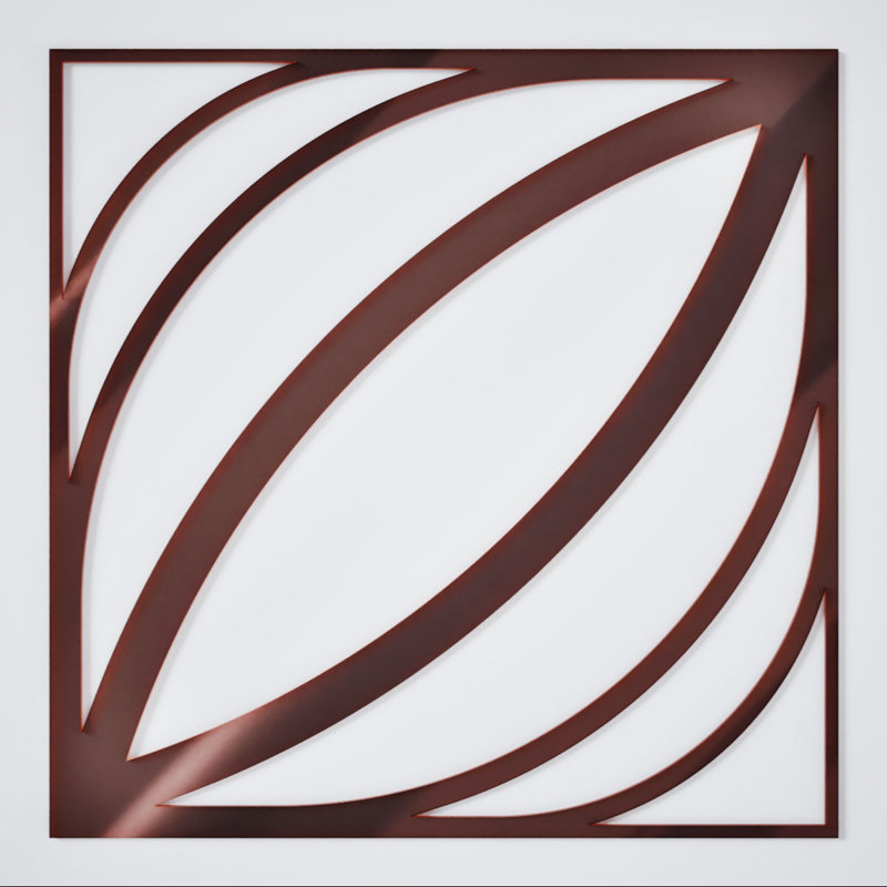 Otis Decorative Fretwork Acrylic Wall Panels, Large, 23 3/8"W x 23 3/8"H x 1/8"T, Rose Gold Mirror, Rose Gold