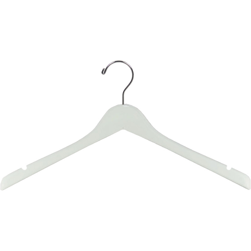 Rickie Wood Standard Hanger for Dress/Shirt/Sweater, White, 6