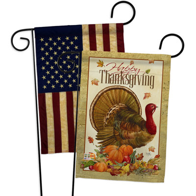 Drapeau de jardin 19 x 13 po Rafayel Thanksgiving