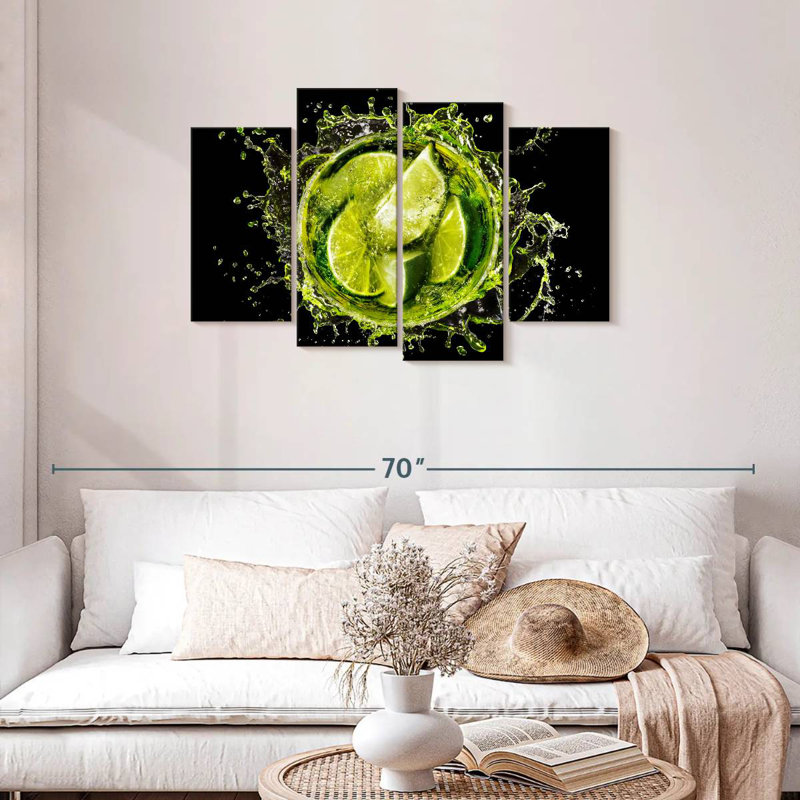 Yarlin Lime Cocktail Splash, H 27 po x l 43 po