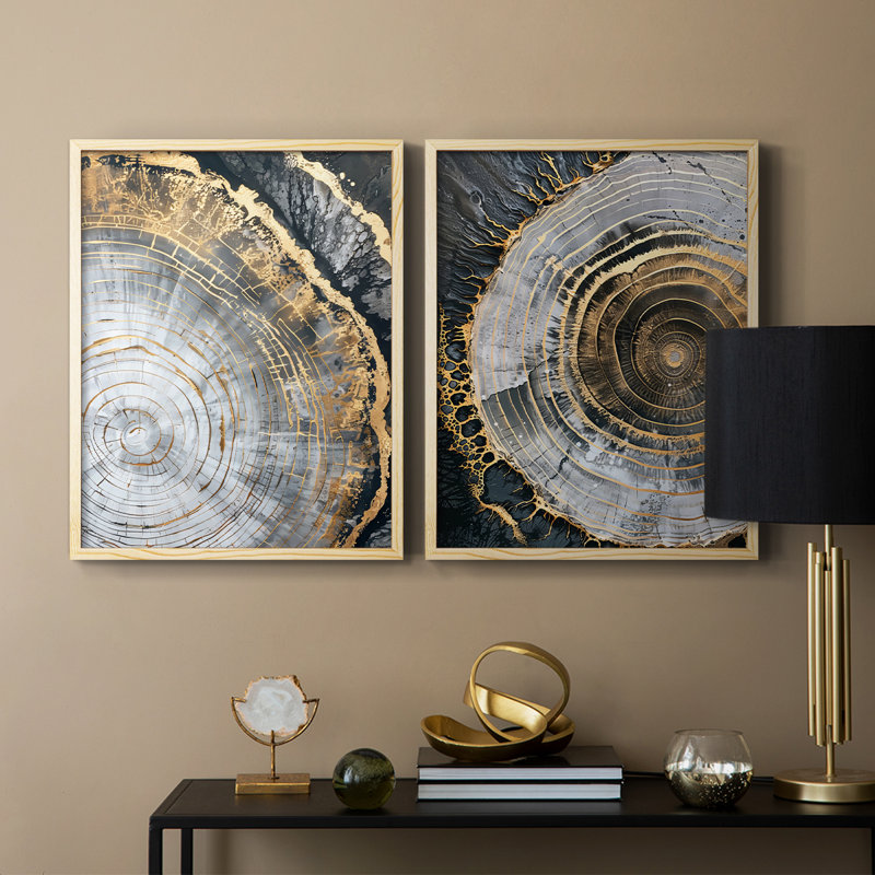 Série ABSTRACT CCxxix - reproduction encadrée de qualité supérieure - prête à être accrochée - aucun clou requis - aucun clou requis
