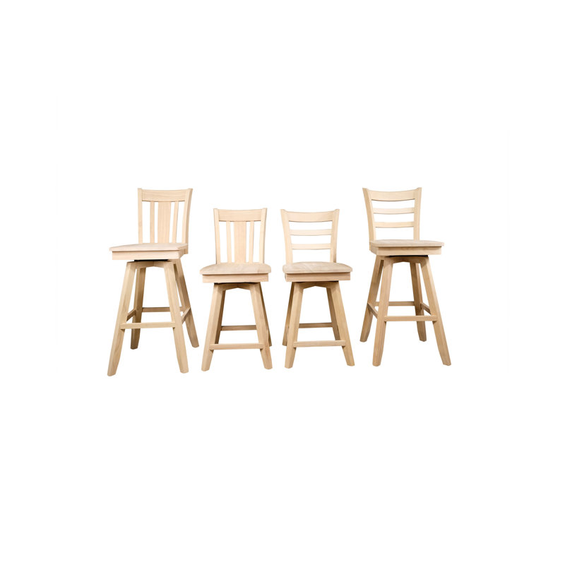 Consetta Swivel Solid Wood Counter Stool, Counter Stool (24” Seat Height)