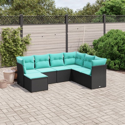 Ensemble de canapé de jardin en acier 7 pièces