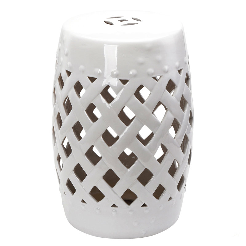 Tabouret de jardin en céramique 13 po x 18 po Outsunny