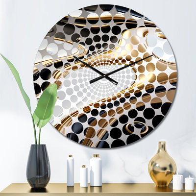 Salween - Abstract Spirals Wall Clock