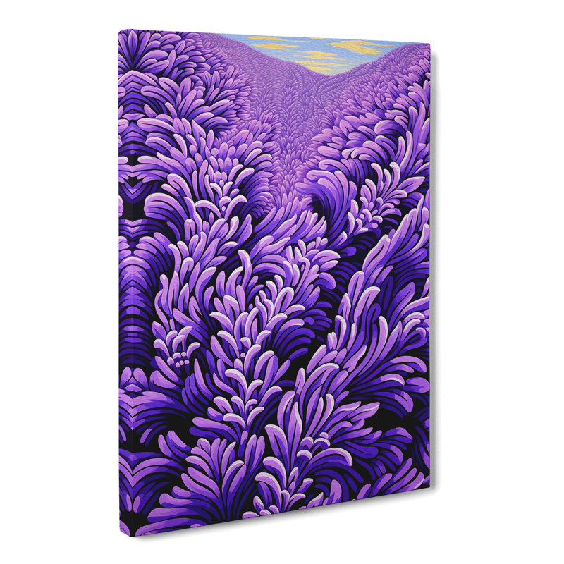 Lavender Flower Op - Wrapped Canvas, 50cm H x 35cm W x 3cm D