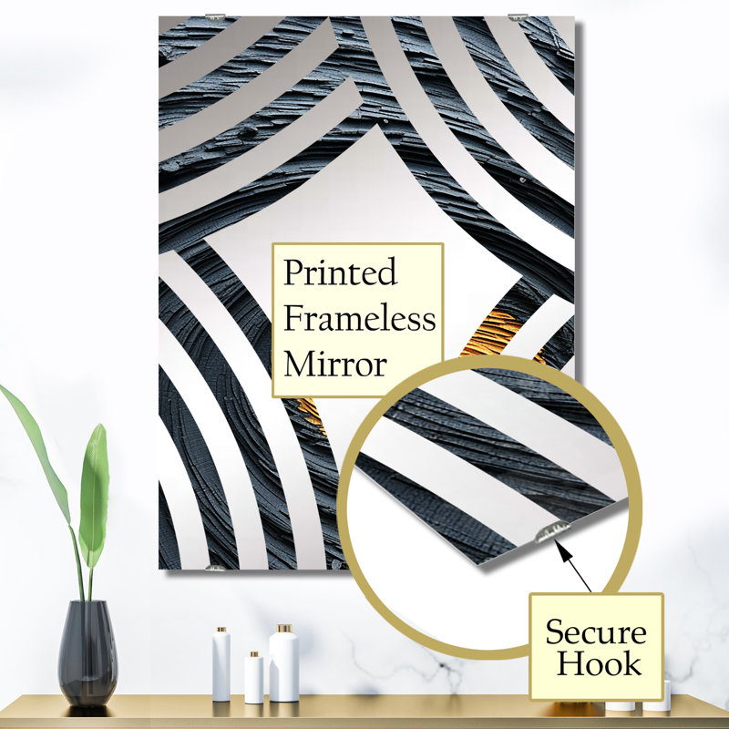 Witman - Abstract Modern Spiral Mirror Wall Decor MIR137922, 40" x 30"