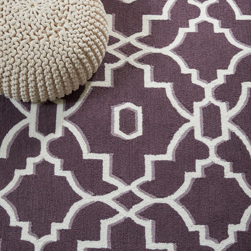 Tapis gris foncé / ivoire crocheté à la main Dwight, Tapis de couloir 2 pi 3 po x 8 pi