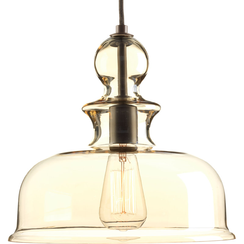 Tilden 1 - Light Single Pendant, Antique Bronze, Champagne