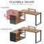 L-Shaped Metal Base Computer Desk-706460216-706460218