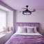 Ventilateur de plafond 4 pales à DEL 4 pales avec télécommande et éclairage inclus Anne-Louise