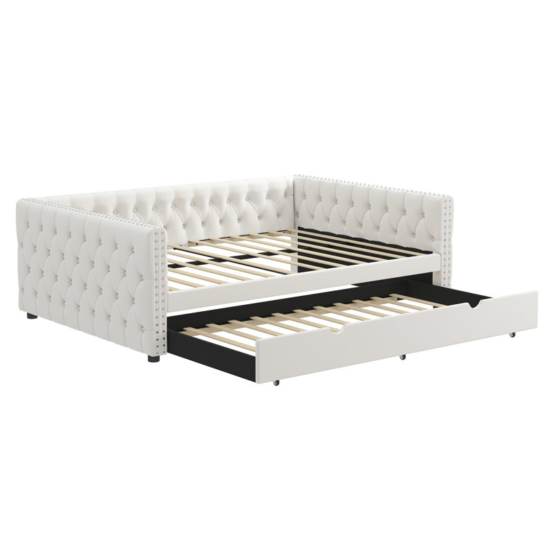 Lit de jour avec couchette Benya, Beige