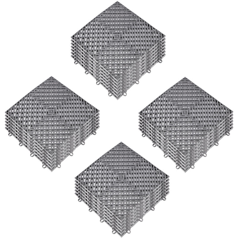 Plancher de garage l 12 po x L 12 po Stellweilan Tessberg, Gris