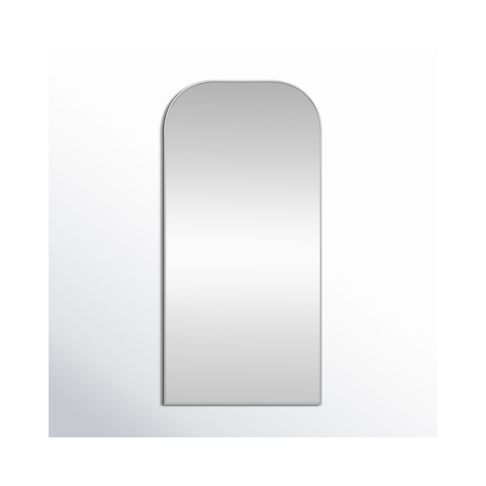 Sabine Metal Wide Arch Wall Mirror, 72" x 35", Silver