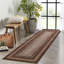 Tapis de couloir rectangulaire brun à motif géométrique 2 po x 6 pi-1646761418-1646761415