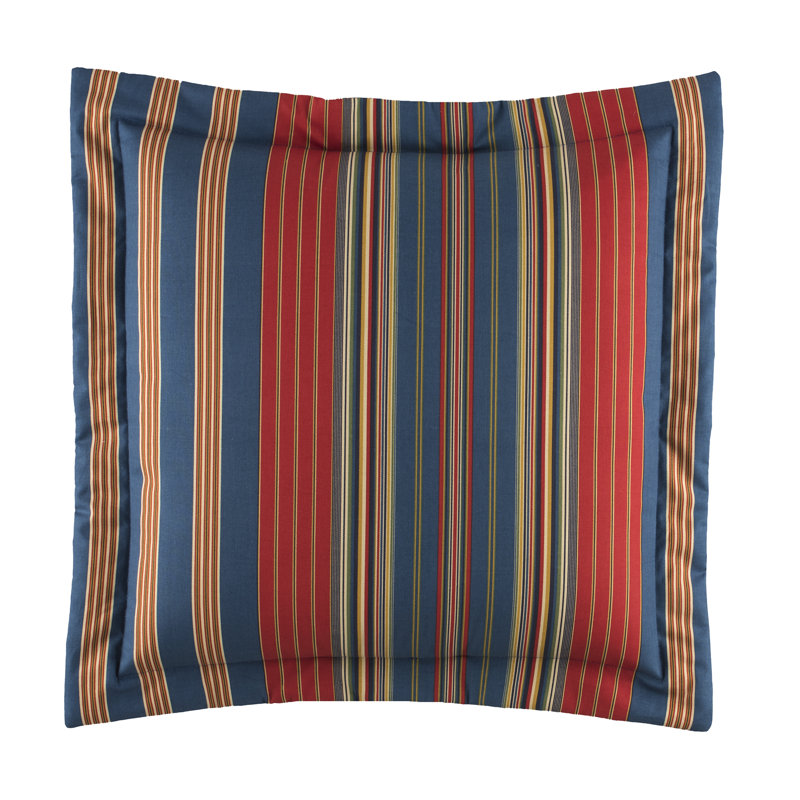 Lodge Stripe Royal Traditional Cotton Euro Sham