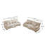 Ensemble de salon modulaire en chenille 2 pièces avec sièges profonds et coussins, beige-247349644