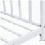 Lit plateforme double en métal, blanc